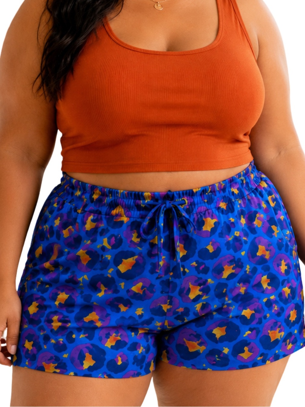Proud Poppy Colorful Animal Print Drawstring Shorts Size 20 EUC